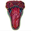 The Roaring Snake Patch Embroidered Badge Iron On Sew On Emblem