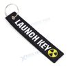 2Pcs Pull to Eject & Launch Key Keychain Tag with Key Ring For Motorscycles Cars