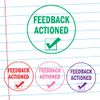 Feedback Actioned Self-Inking Teacher Stamper 22mm (Green)^