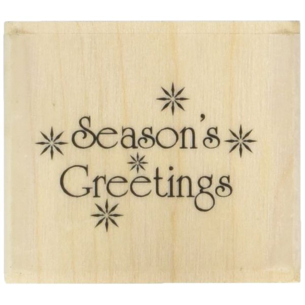 Art Stamps Seasons Greetings Inca Stamp, Black