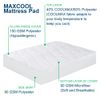 FULL Bed Size Mattress Pad - Hypoallergenic Waterproof Quilted White Bedding
