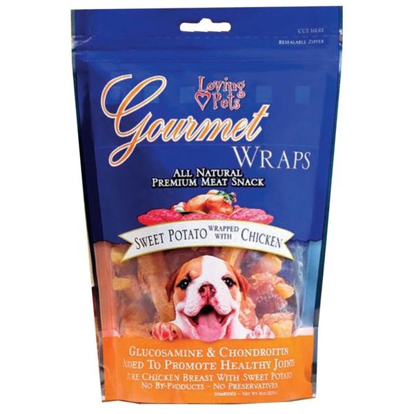 Loving Pets Gourmet Wraps Dog Treat Sweet Potato & Chicken 1ea/8 oz