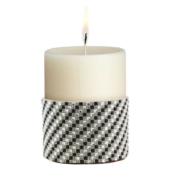 Checkered Diamond Wine Bottle Candle Holder Bottle Coaster