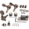 Alnicov Combo Kits Bronze Saddle Bridge Tuning Pegs Control Knobs Strap Locks Wrenches Screws Washers for 3 String Cigar Box Guitar