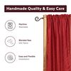 Lined-Maroon 84-inch Rod Pocket Sheer Sari Curtain Panel (India) - Pair