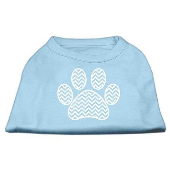 Mirage Pet Products Chevron Paw Screen Print Shirt, 2X-Large, Aqua