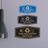 Fancy Cans and Bottles Recycling Sign (Brushed Silver) - Large