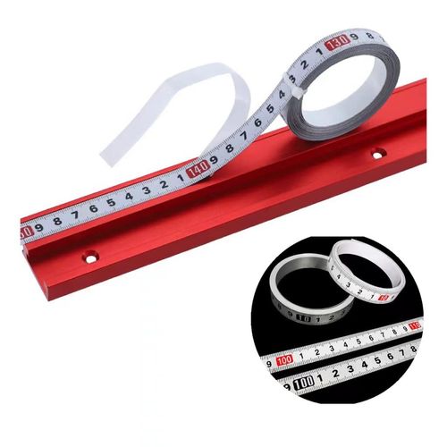 Boxonly Tape Measure Self-Adhesive Carbon Steel, Workbench Ruler, (Right to Left), Silver Reverse 1M Length x 10MM Width