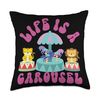 County Fair: Life Is A Carousel Throw Pillow