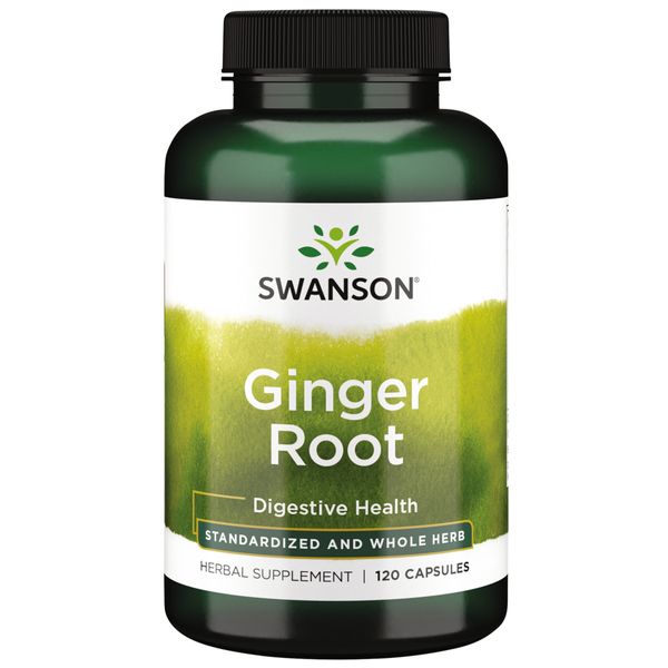 Swanson Ginger Root - Standardized and Whole Herb 120 Capsules