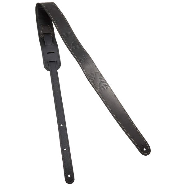 [フェンダー] ギターストラップ Monogram Leather Strap - BLK ブラック