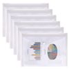 Clear Plastic Wallets A4 Popper Wallets Document File Folders for Paperwork A4 Plastic Envelopes Wallet, Pack of 6