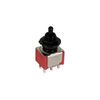 Mini Short Lever Toggle Switch 3-way On-Off-On Round Lever Black