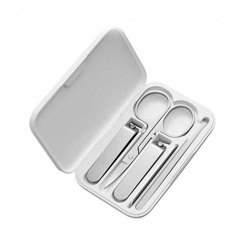 Xiaomi Mijia Stainless Steel Nail Clippers Set, Magnetic Absorption, Includes Trimmer, Pedicure Care, Clippers, Earpick, Nail File, Storage Box