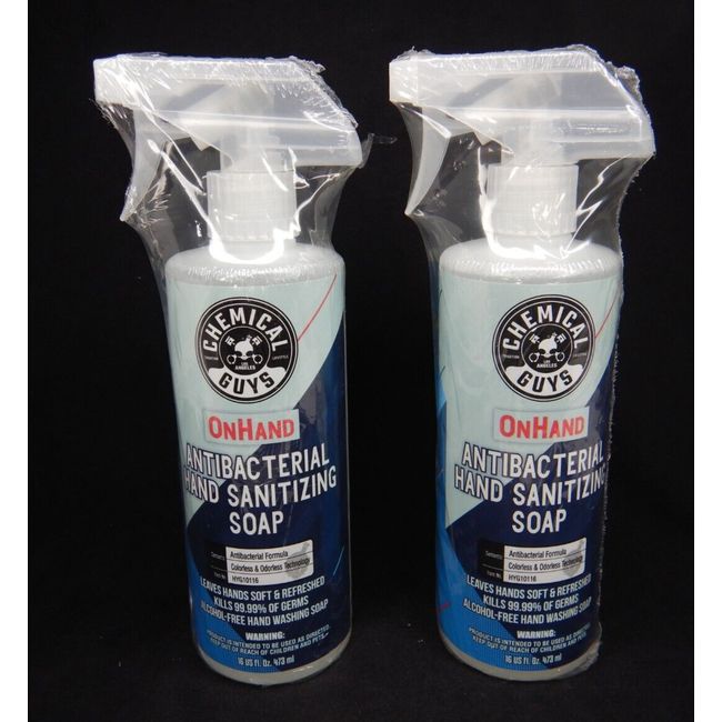 (2PK) Chemical Guys 16oz - 473ml OnHand Antibacterial Hand Sanitizing Soap