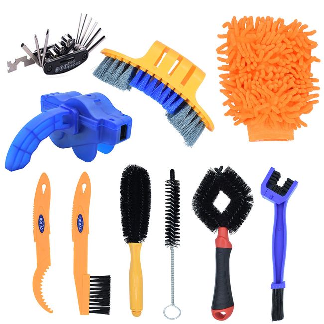 Bike Wash Tool Set Bicycle Cleaning Kit MTB Chain Cleaner Scrubber Brushes  Outdoor Riding Cycling Maintenance Tool Accessories