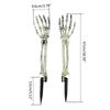 2 x Skeleton Arm Stakes LED Orange Light Waterproof Battery Power 8 Modes