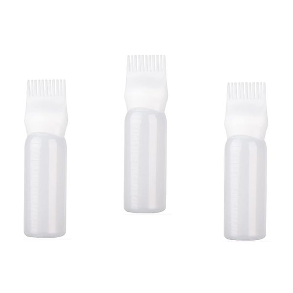 KAIAIWLUO Wurzelkamm Applikator,3 PCS Haaröl Applikator Haarfärbepinsel Flasche Haarfärbemittel Haarfärbemittelflasche Haarfärbemittelkamm Applikator Ölen Flaschen Haar Werkzeuge Applikator