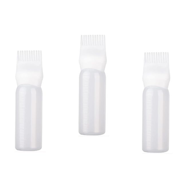 KAIAIWLUO Wurzelkamm Applikator,3 PCS Haaröl Applikator Haarfärbepinsel Flasche Haarfärbemittel Haarfärbemittelflasche Haarfärbemittelkamm Applikator Ölen Flaschen Haar Werkzeuge Applikator