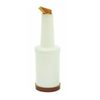 Excellante 2-Piece, 1-Quart Store and Pour-White with Brown Accent