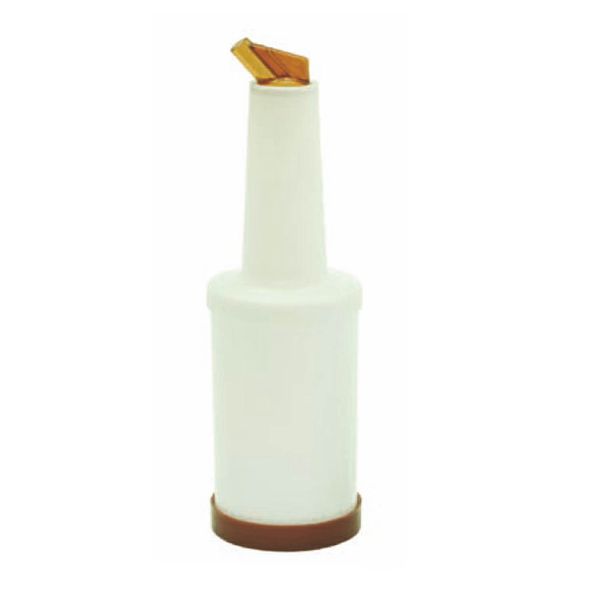 Excellante 2-Piece, 1-Quart Store and Pour-White with Brown Accent