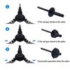BESTYCHAO 60pcs Tri-Fold Exploding Large Head Aluminum Blind Rivet Pop Rivet Rivets - Black(4.8x25mm)