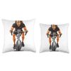 Intense Stationary Bike Workout Motivation Throw Pillow