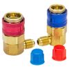 2X Quick Refrigerantion Adapter Coupler Auto Manifold Gauge Low/High A/C AC HVAC
