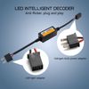 NGHAY H4-2PC LED Headlight Decoder Eliminates Radio Interference, Fault Lights Prevent Headlight Flashing, and Alarms
