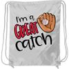 inktastic I'm a Great Catch Baseball Glove Drawstring Bag White 3b1c6