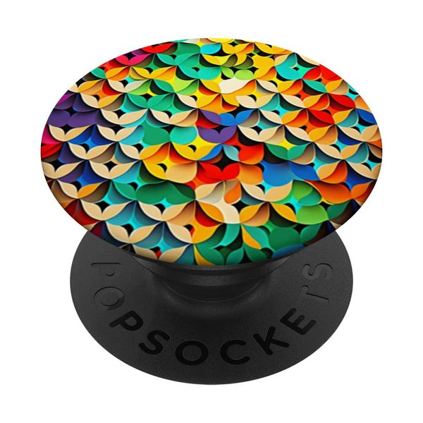 Geometric magic - colourful pattern PopSockets Swappable PopGrip