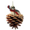 Conversation Concepts Lhasa Apso Gray W/Sport Cut Pinecone Pet Ornament