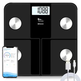 Himaly Digital Body Weight Scale, USB Rechargeable Bathroom Scale with LCD  Display, 400Ibs