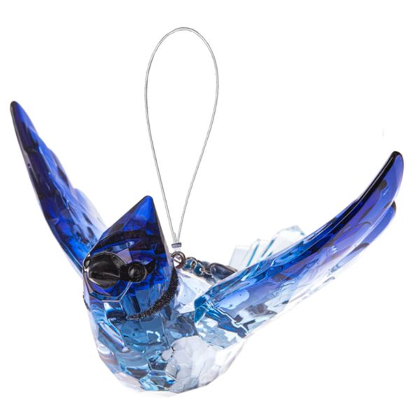 Ganz Blue Jay Ornament with Charm, ACRY-1071