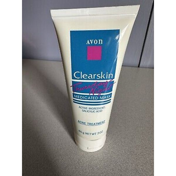 NOS Vtg 1996 Avon Clearskin *Thursday Night* Medicated Mask Acne Treatment 3 oz