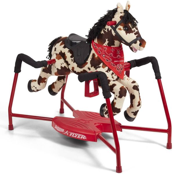 Classic SPRING ROCKING HORSE Freckles Interactive Plush  Ride-On Toy with Sounds