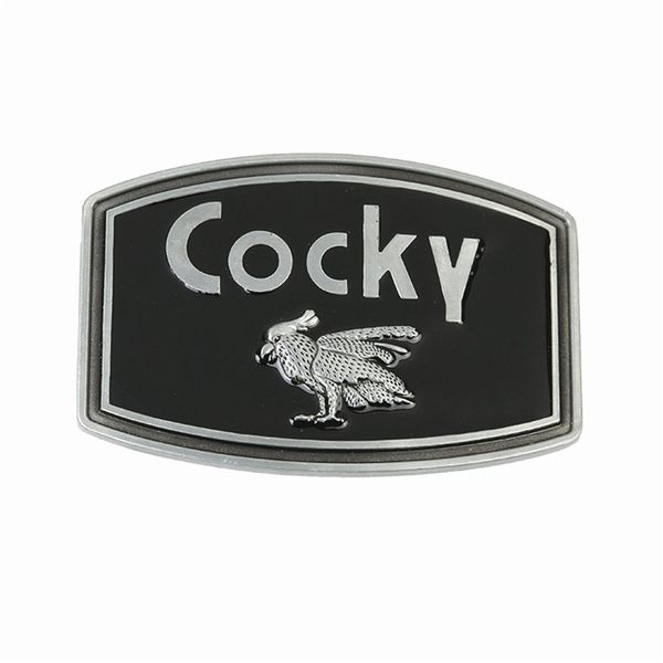 MASOP VOGU Personalized Humor Animal Cocky Bird Men Boys Casual Black Belt Buckles Metal Cowboy Accessories Buckle Suit for 40mm Wide Belt