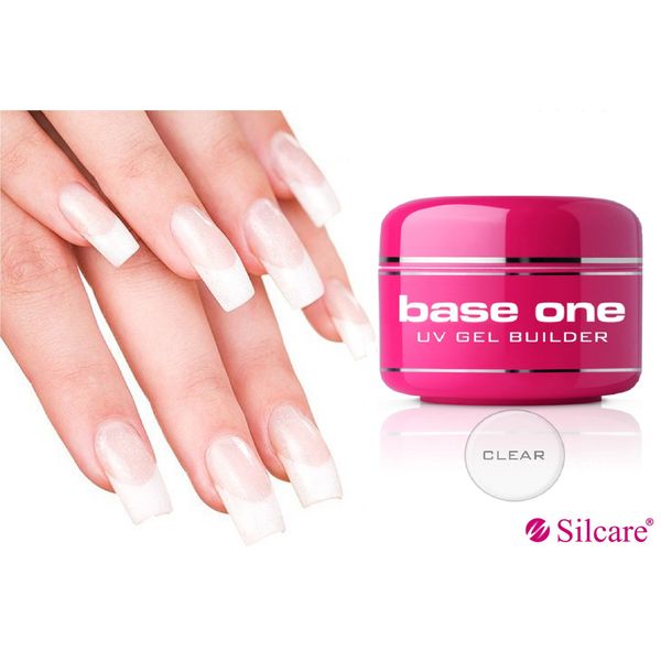 Silcare Base One Clear 50g UV Gel Acid Free Nails Builder File Off Gel (Pack of 2) by eKart