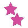 Pastease Basic Star Black Light Reactive Nipple Cover Pasties-Neon Pink One Size