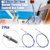 2pcs 6ft 1.8 Meter 71inch Marine Throttle Shift Remote Control Box Cable Blue