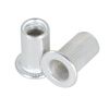 LiGuVCY 100Pcs Aluminum Rivet Nuts 10-24 UNC Rivet Nuts Assortment Kit Flat Head Threaded Insert Nutserts