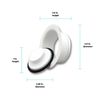 Kitchen 3-Bolt Garbage Disposal 3.5" Sink Drain Flange and Stopper Set, White