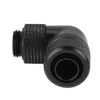 M ugast 90 Degrees G1/4'' Thread Rotary Elbow Fitting, Extender Connector Adapter for PC Water Cooling(Black)