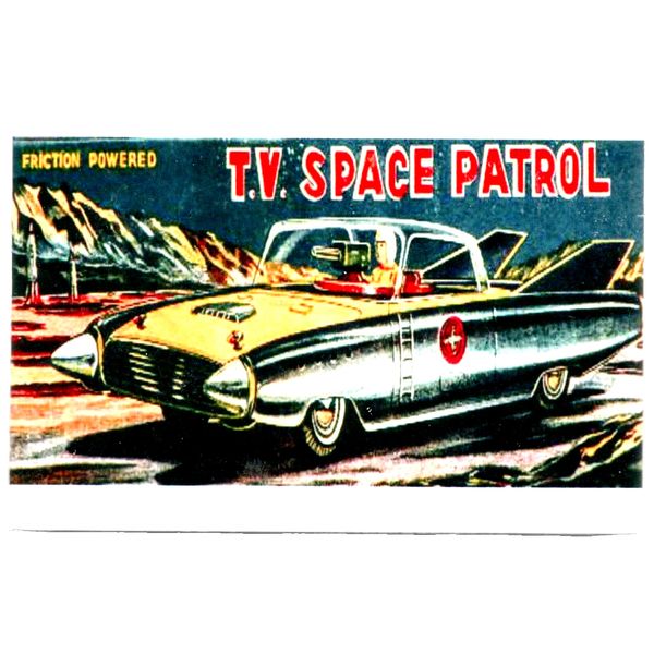 Vintage TV Space Patrol Toy Label Fridge Magnet 2.5" x 3.5" We do custom mags!