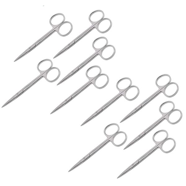 AA PRO 10 PCS IRIS SCISSORS CURVED 4.5" DENTAL VETERINARY FIRST AID NEW INSTRUMENTS A+ QUALITY