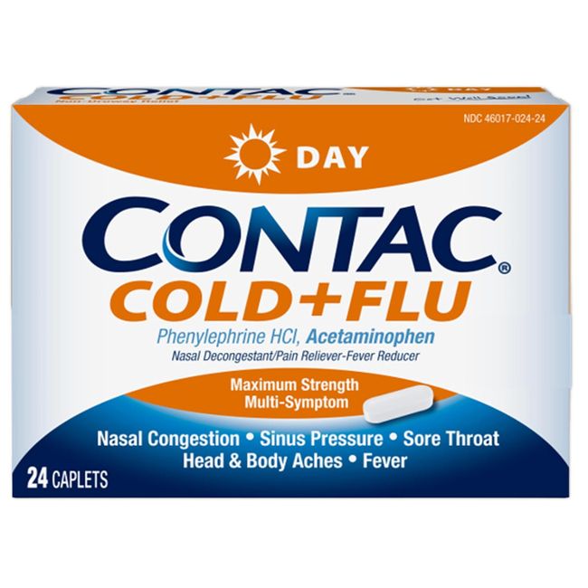 Contac Cold+Flu Max Strength Multi-Symptom, Day 24 Caplets 346017024241VL