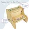 Personalized Natural Step Stool (Boho Rainbow)