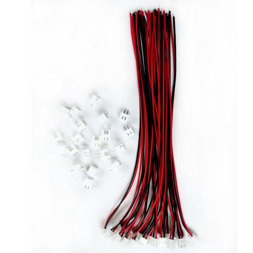 BOJOUL for 20 Sets JST XH 2.54mm 2 Pin Male Connector and 26AWG Female Connector Plug with Wire Cable 20cm Used in PCB Toys Household Appliances etc