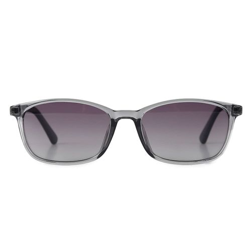 EVERNEVER AZ Label EVAZ-004C3-SG-parent Men's Driving Sunglasses, Polarized Sunglasses, Stylish, Day and Night, Square, UV Protection, Light Color, Thin, Thin, Smoke (Slightly Small to Regular Sizes), Lens Color: Dark Gray Gradient (Glare Reduction Effect