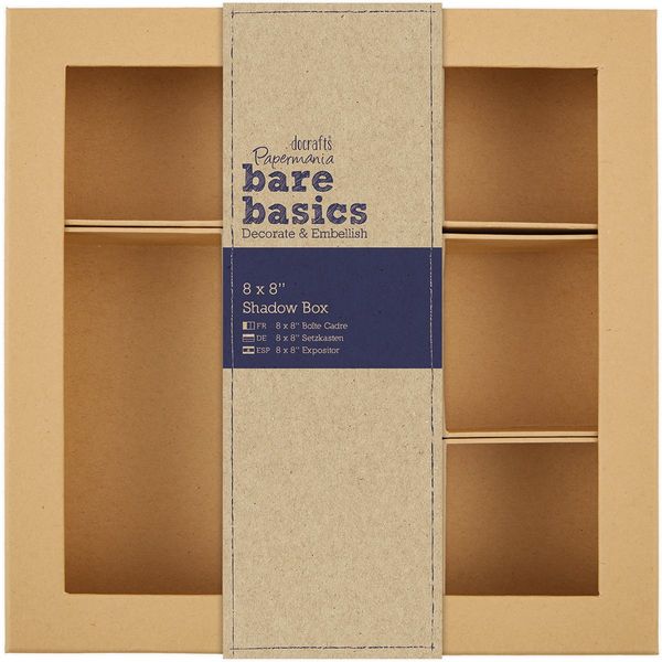 Bare Basics Shadow Box, Brown, 8x8
